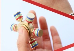 Brass Fidget 6 Point Hand Spinner Finger Gyro Toy EDC Focus Stress Reliever Toys