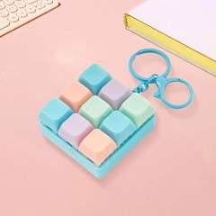 Fidget Decompression 9 Keyboard Key Toy Creative Bag Pendant For Kids Adults
