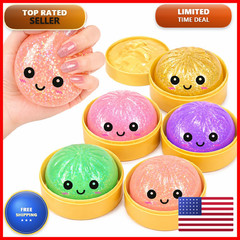 Ymltp Glitter Dumpling Squishy Mystery 4 Squishies Per From 5 Shiny 100 Rare