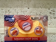 Sunny Days Squishy Hot Dog 2 in 1 Tactile Squeeze Toy Yellow/Pink/Red Ages 3+