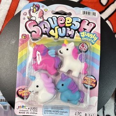 Ja-Ru Jiggly Unicorns Tactile Squeeze Toys 4-Pack A Total Of 13 Packs Bulk Lot