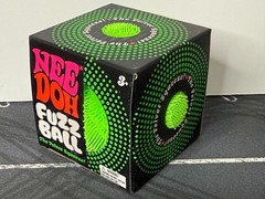 NeeDoh Nee Doh Green Fuzz Ball Velvet Squeeze Toy Fuzzball Viral 100% Authentic