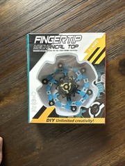 Transformable Fingertip Spin Top Fidget Spinner Deformable Robot Gyro Blue