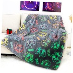 Glow in The Dark Game Throw Size 50″ x 60″ (130 x 150 cm) Glow Game Blanket