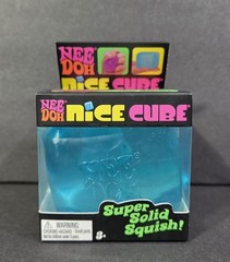 Nee Doh Nice Cube Super Solid Squish Teal Squeeze Toy