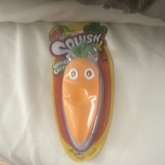 Squish Attack Quirky Carrot Orange Green White Tactile Squeeze Toy 4-7 Years
