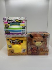 Crazy Fun Smush Mart Rainbow Cake, Cheese, Highland Cow Squishy Sensory Toy