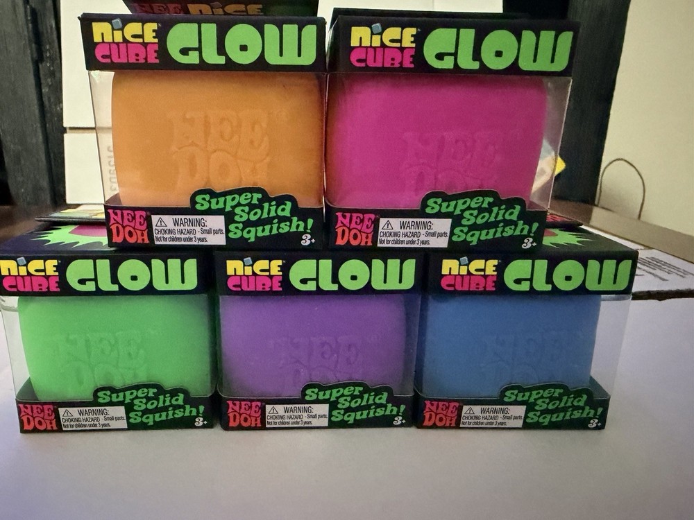 Needoh Lot Of (5). Nice Cube Glow. New And Sealed.