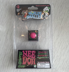 World’s Smallest Nee Doh Groovy Glob Mini Squeeze Toy Pink/Black MPN 5179