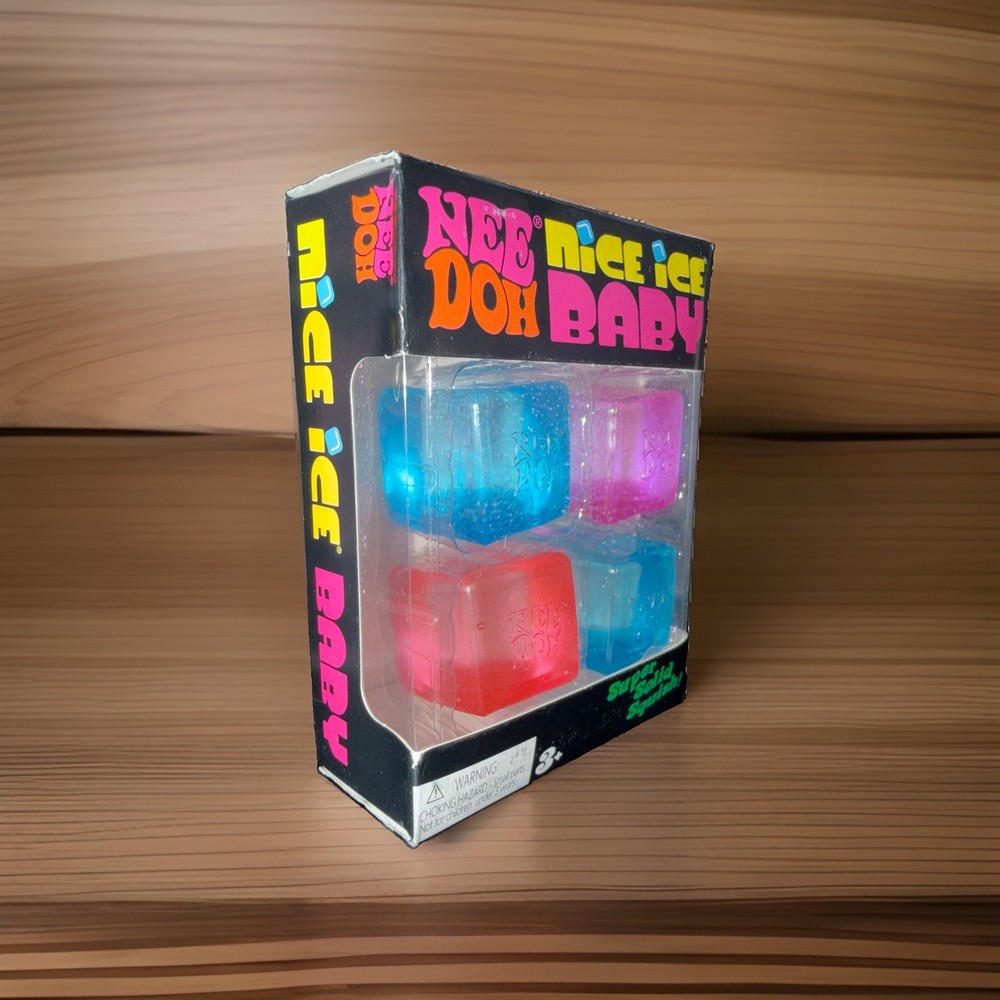 🔥NeeDoh Nice ICE Baby 4 pack, Set of 4 Nee Doh Mini Nice Cube BRAND NEW SEALED