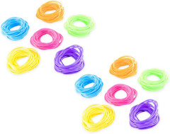 80S Colorful Retro Rock Pop Star Rainbow Diva Disco Jelly Neon Gel Stretchable B