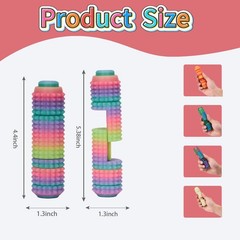 All-in-One Little Ouchies Fidget Toy for 1.38 inches, Pro-rainbow（all-in-one）
