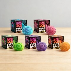 Schylling Fuzz Ball Flower Power Fidget Cube Squishy Stress ADHD Focus
