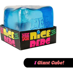 NeeDoh Nice Berg Blue XL Jumbo Super Solid Squish Toy Niceberg Nee Doh Sensory