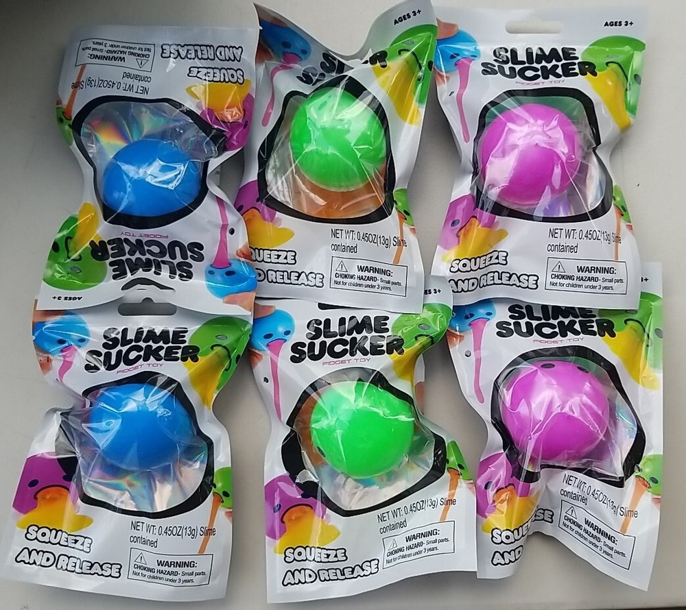 Target Slime Sucker Pocket Toy Fidget Toy Random Colors Lot Of 6