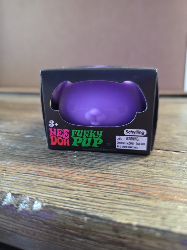 Schylling NeeDoh Funky Pup Purple Tactile Squeeze Toy Ages 3-5 (2021)