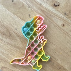 Rainbow Dinosaur Pop It Fidget Tactile Sensory Toy for Ages 3-11 Years