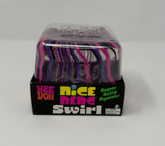 NeeDoh Nice Berg Swirl Super Solid Squish Purple Pink Black XL AUTHENTIC