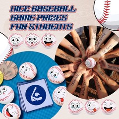 Arrowbash 24 Pcs 2.5 Face Baseball Stress Balls Bulk Funny Face Baseball