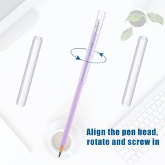 Pajean 20 Pieces Kids Chewable Clear Pencil Toppers for Sensory Pencil Toppers S