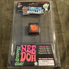NEW WORLDS SMALLEST NEEDOH Groovy Glob Orange Toy Squishy NIP HTF