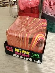 NeeDoh Nice Berg Swirl XL Giant Nee Doh Squishy Swirl Cube Orange Pink Yellow