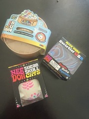 NeeDoh Nice Cube Swirlin’ USA Sugar Skull Cats + Crazy Fun Bun Set Ages 3+