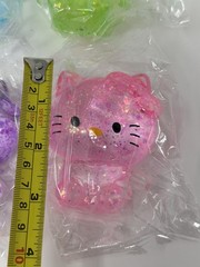 New 4x Hello Kitty Sugar Squishy Glitter Squeezy Toy Bundle