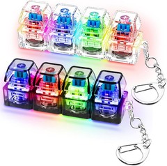 2PCS 4-in-1 Keyboard Fidget Toy with LED Light Keychain Button Stress Relief Toy