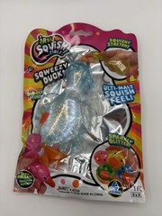 New Squishy Sensory Toy Sugar Glitter Blue Duck JARU 6″ Firmer Squeeze