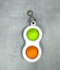 Lot Of 3 Small Simple Dimple Fidget Toy Keychains 0023