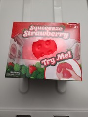 Strawberry Character Family Squishy Squeeze Toy, Red/Green, Ages 3-4 Years