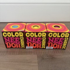 NeeDoh Groovy Glob Color Change Multicolor- LOT OF 3 pink/blue/yellow