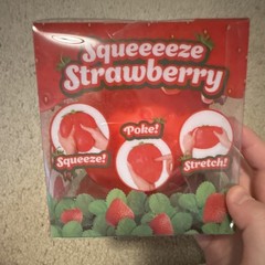Viral Squeeeeze Strawberry Brand New In Package, Strawberry squishy fidget