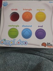 Dimpl Duo Sensory Toy With Braille Colors & Shapes Fat Brain Toys 12m+
