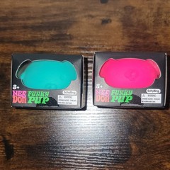 Schylling NeeDoh Funky Pup Squeeze Toys 2-Pack Teal & Pink Ages 3+ Get Both.