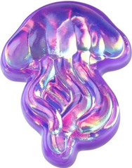 Jellyfish Squishy Taba Toy ORB Tabalicious Holographic Fidget Squeeze Jelly Fish