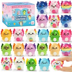 24pcs Axolotl Slow Squishy Toy,Axolotl Stress Relief Fidget Toy,Slow Small