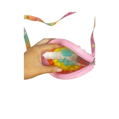 Rainbow Bag Crossbody Strap Pop It Fidget Toy Simple Dimple Pop it