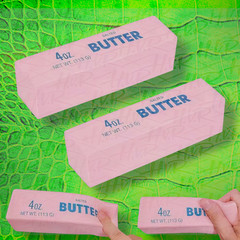Butter Stick Squishy Fidget Toy Soft Stress Relief ADHD Anxiety-1 Piece-Pink!