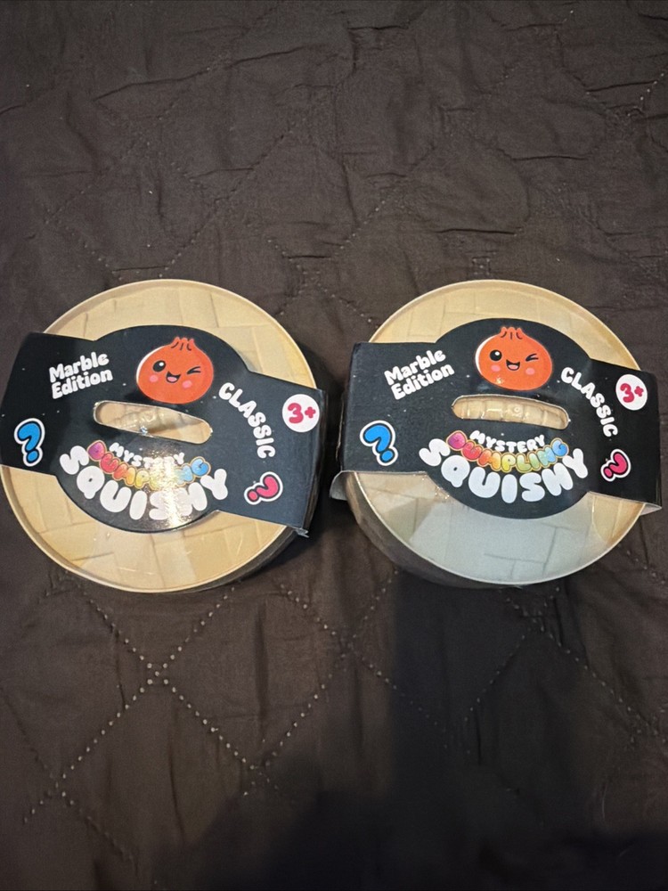 Set Of 2 NEW Brand New Marble Edition Mystery Dumpling Squishy Squeeze Toyzberg