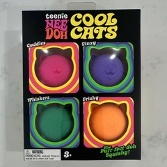 Authentica 😻 Schylling Cool Cats Teenie Nee Doh Squishy Toys Set