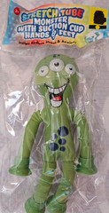 Green Stretch Tube Monster With Suction Cup Hands/Feet Anxiety & Stress Reducer