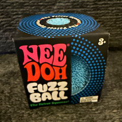 Authentic Schylling NeeDoh 🔥 Fuzz Ball Blue Velvet Tactile Squishy Squeeze Toy