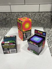 NeeDoh Lot Of 4- Nice Cube Glitter&Glow + Color Change (Blue,Pink,Yellow,Purple)