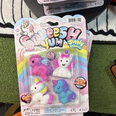 Ja-Ru Jiggly Unicorns Tactile Squeeze Toys 4-Pack A Total Of 13 Packs Bulk Lot