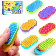 Sensory Fidget Magnet Toys for Kids: Silicone Magnetic Sliders Stress…