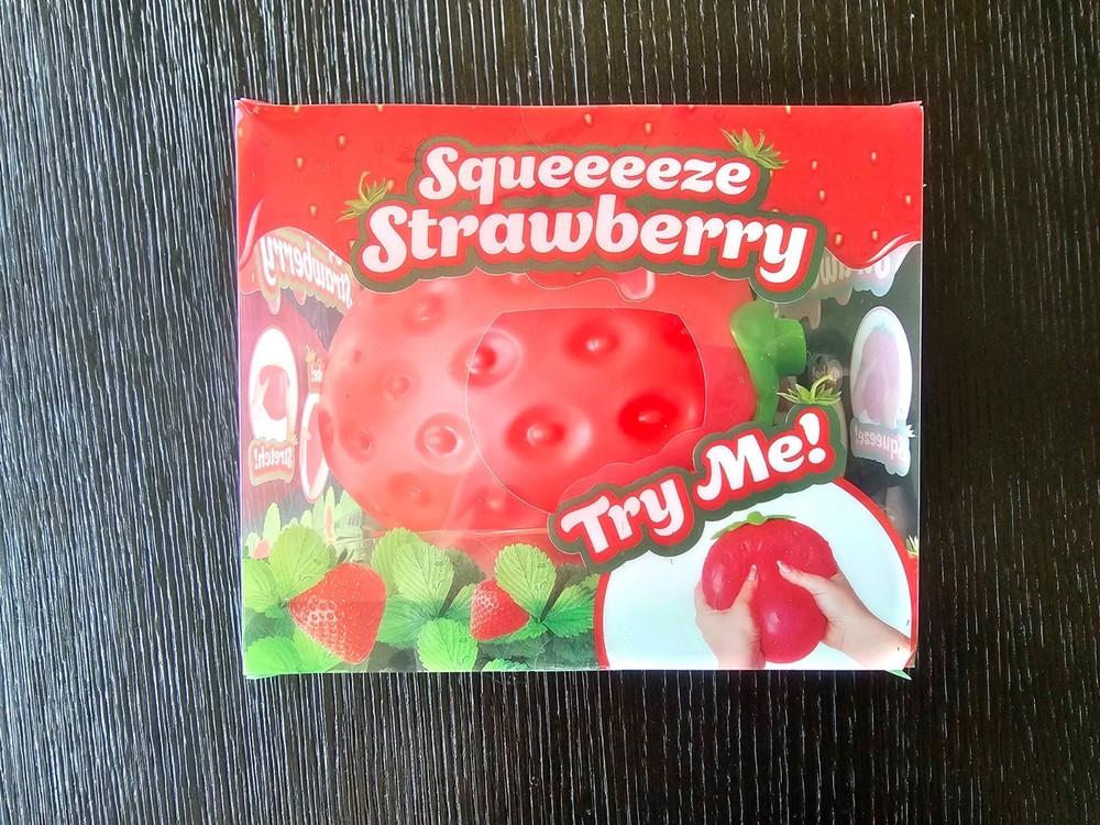 Sunny Days Large Squeeze Strawberry Squishy Sensory Fidget Stress – NEW 🍓