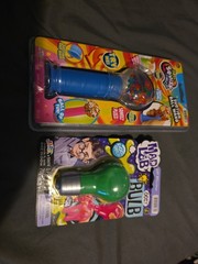 Jaru Irresistibles Ball Wand Squishy Squeeze Toy Blue And MadLab Oozy Bulb