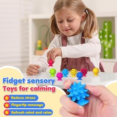 Sensory Fidget Toys Kids Adults: 16 Pack 16PCS, Green|orange|purple|pink|blue